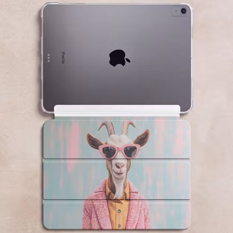 iPad hoes - Zonnebril - Roze - Geit - Horen — 6