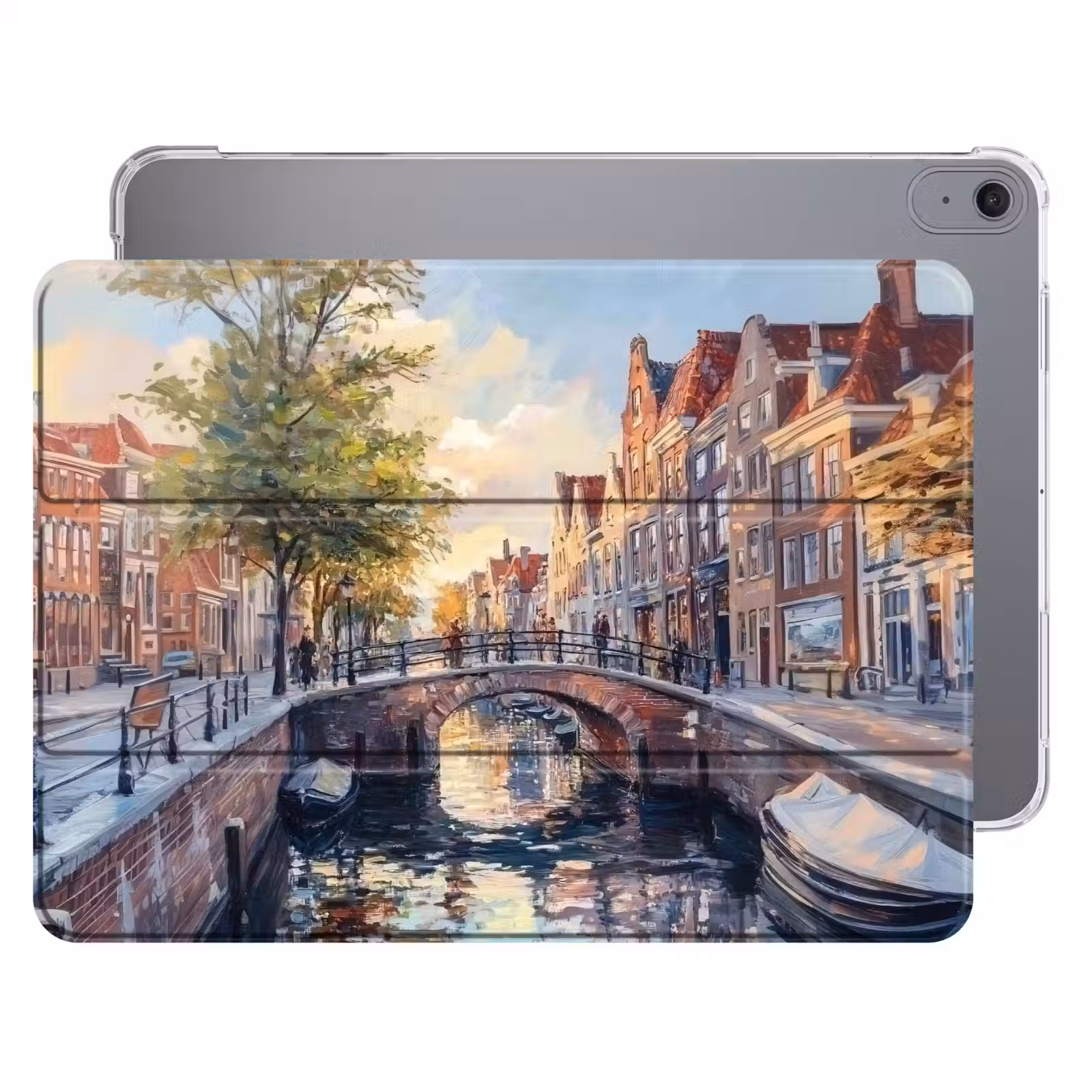 iPad hoes - Brug - Stad - Huizen - Boot — 1