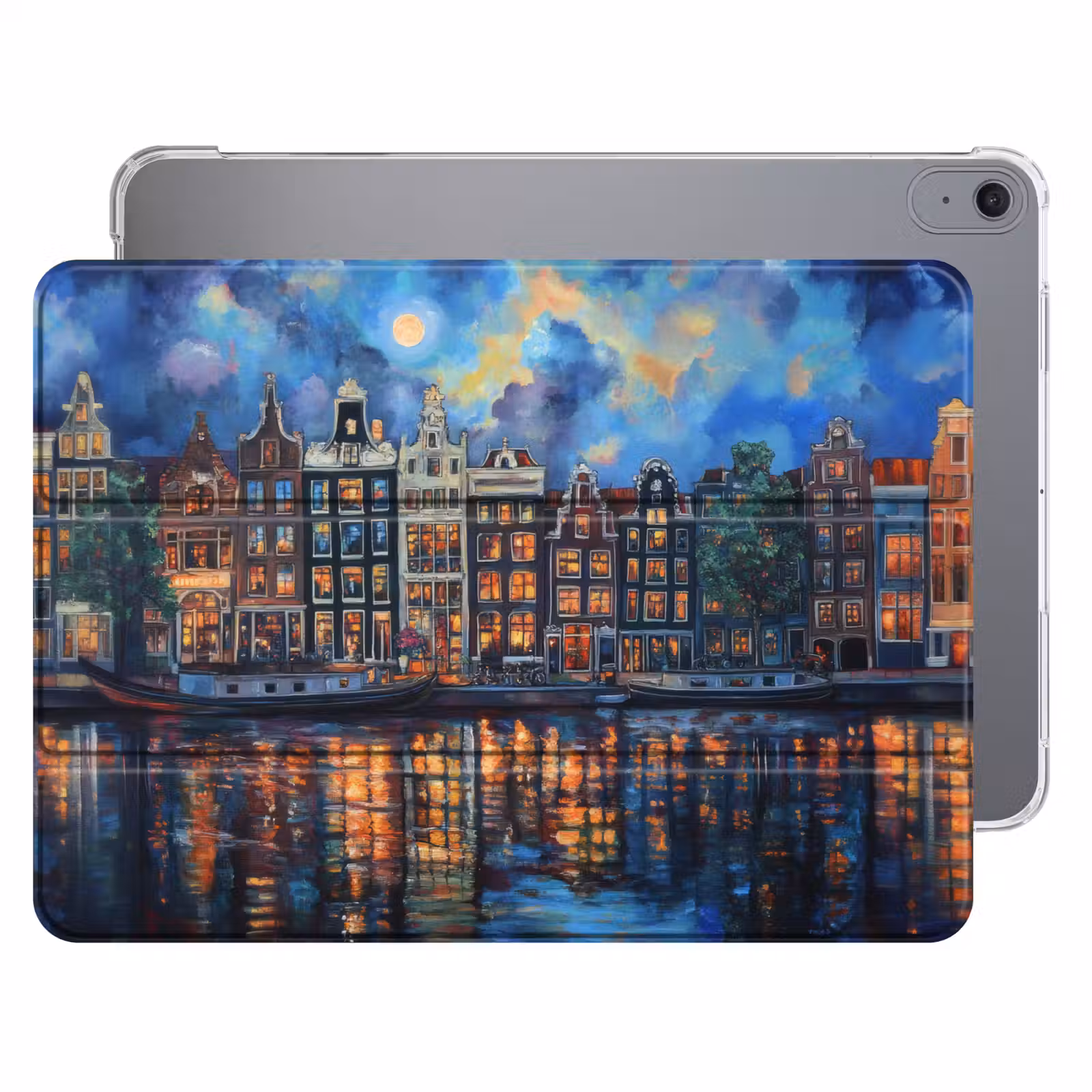 iPad hoes - Grachten Amsterdam - Huizen - Stad - Kleurrijk — 1