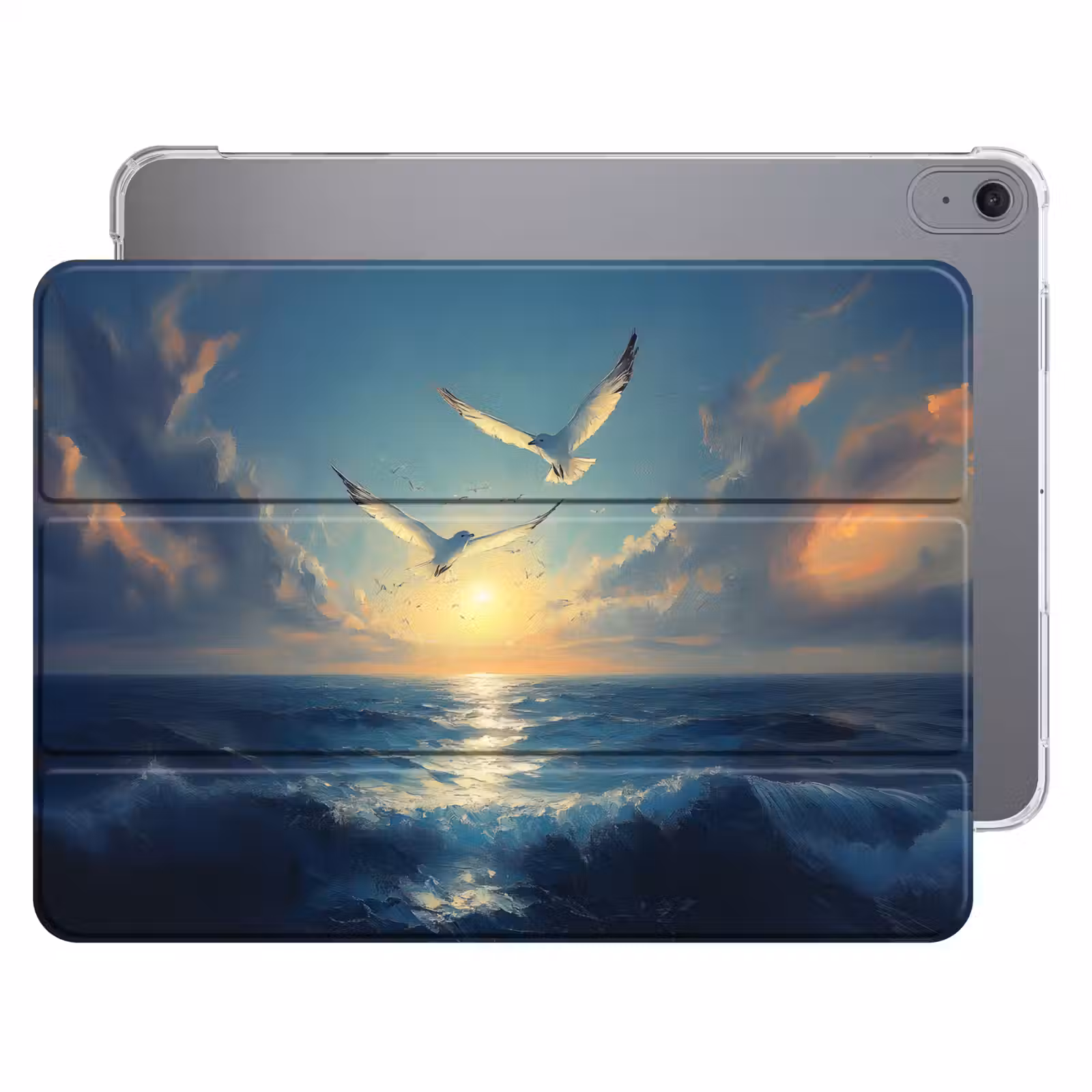 iPad hoes - Meeuwen - Zee - Wolken -Blauw — 1