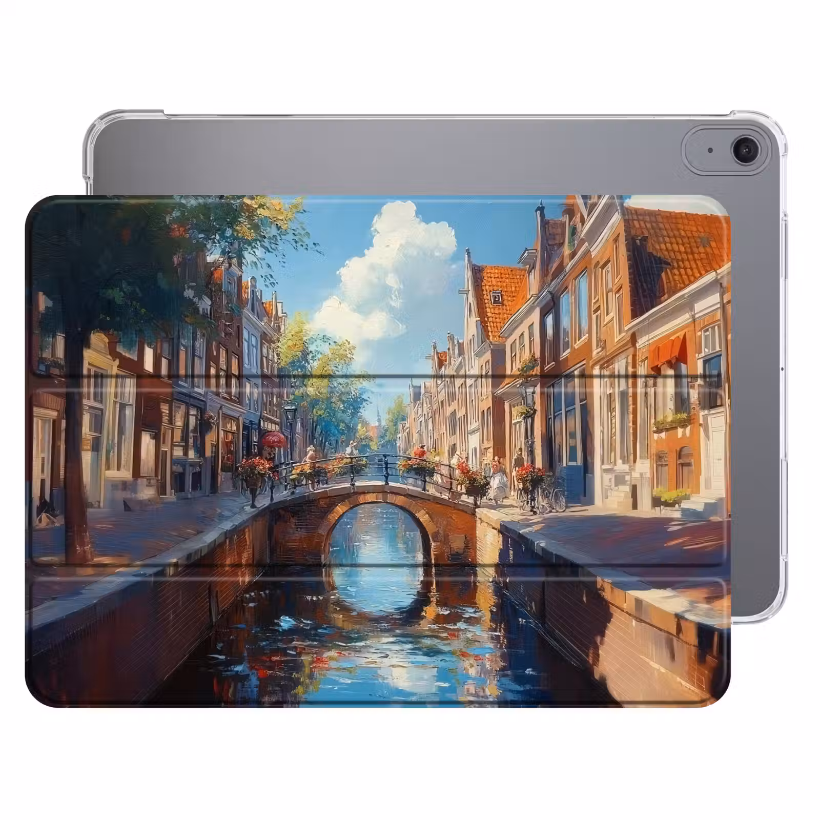 iPad hoes - Stad - Gracht - Zon - Fietsen — 1