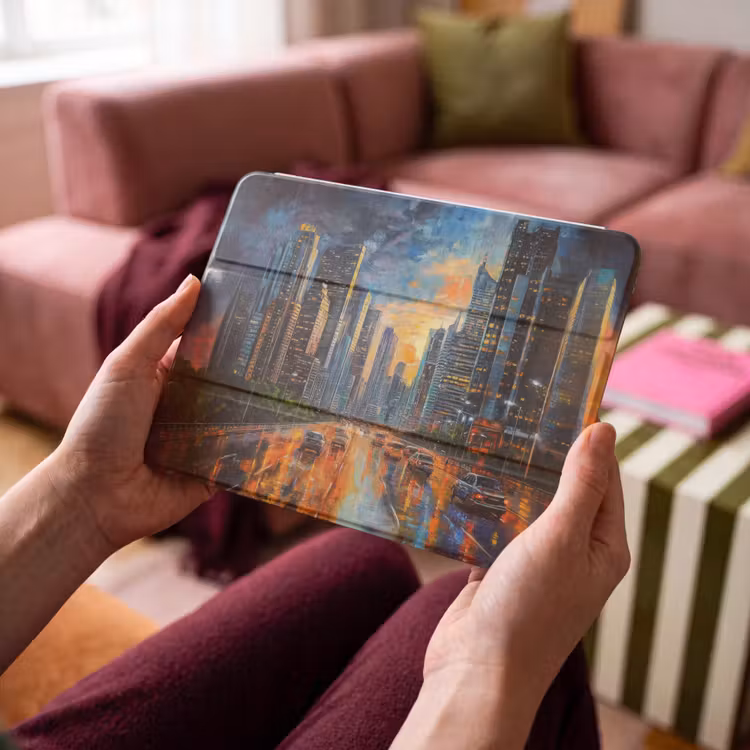 iPad hoes - Auto - Skyline - Zon - Blauw — 4
