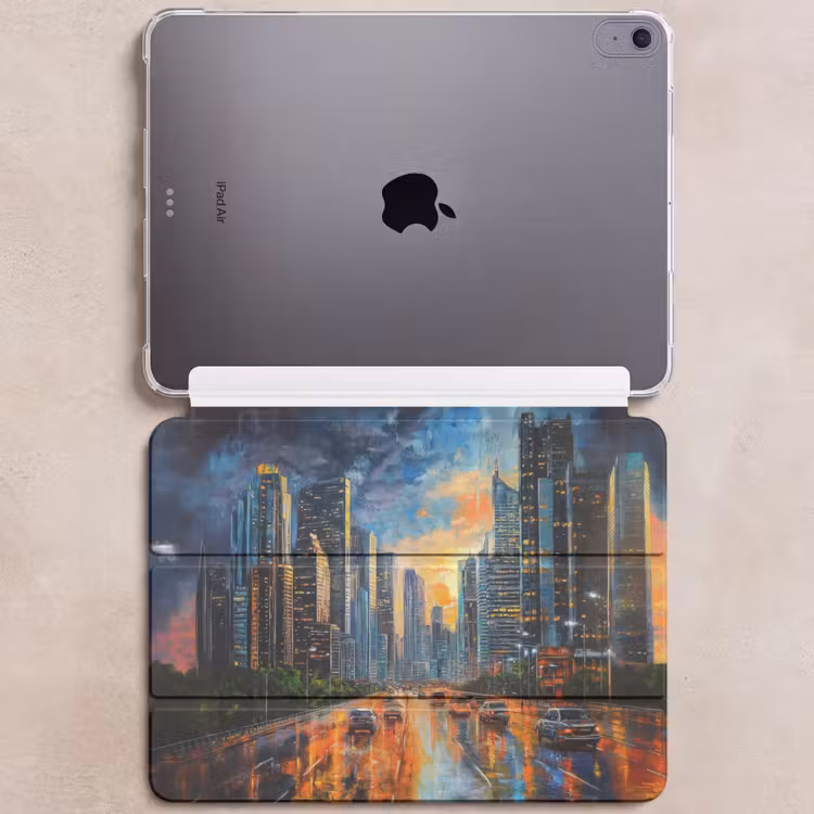 iPad hoes - Auto - Skyline - Zon - Blauw — 6