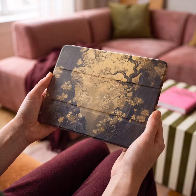 iPad hoes - Bloemen - Takken - Goud - Sierlijk — 4