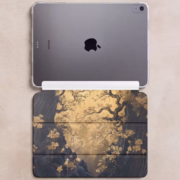 iPad hoes - Bloemen - Takken - Goud - Sierlijk — 6