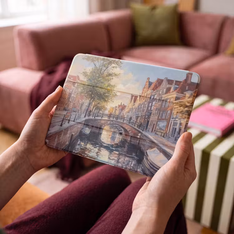iPad hoes - Brug - Stad - Huizen - Boot — 4
