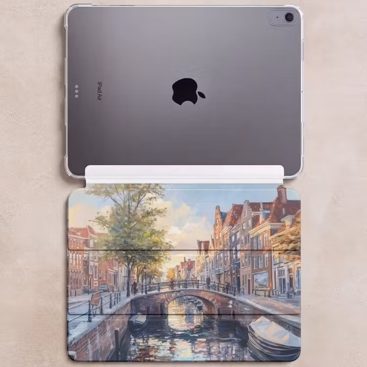 iPad hoes - Brug - Stad - Huizen - Boot — 6