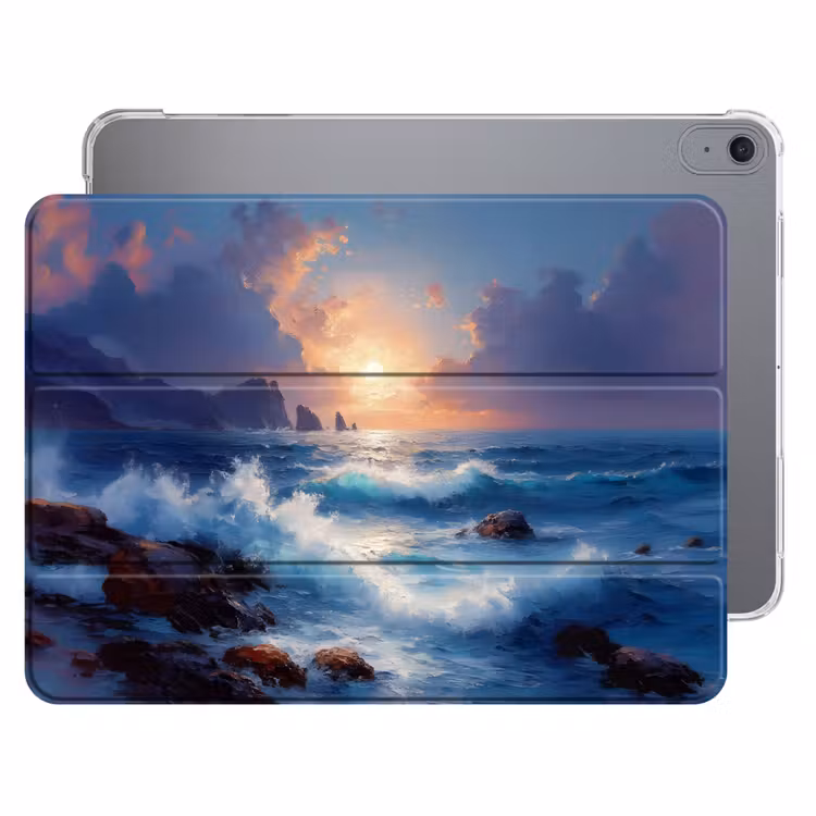 iPad hoes - Golven - Zee - Kleurrijk - Rotsen — 1