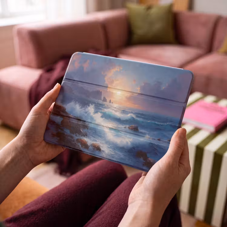 iPad hoes - Golven - Zee - Kleurrijk - Rotsen — 4
