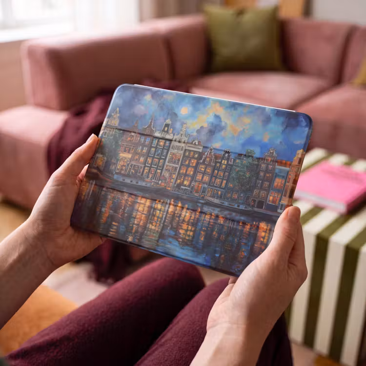 iPad hoes - Grachten Amsterdam - Huizen - Stad - Kleurrijk — 4