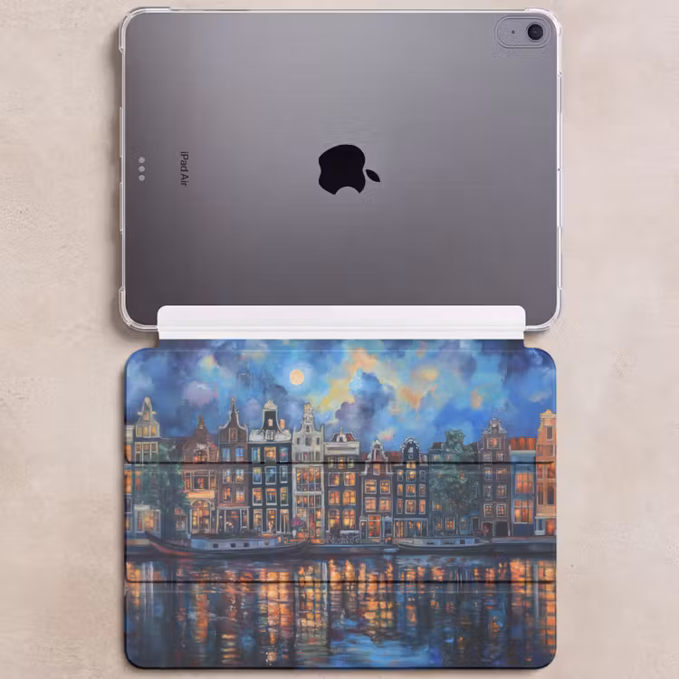 iPad hoes - Grachten Amsterdam - Huizen - Stad - Kleurrijk — 6