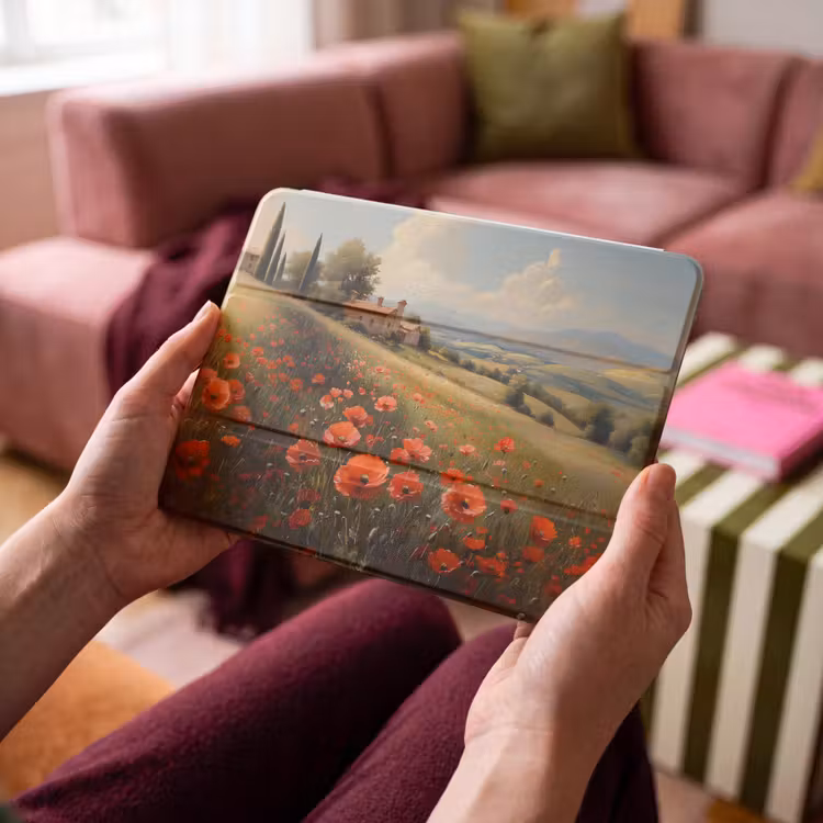 iPad hoes - Klaprozen - Rood - Heuvels - Landschap — 4