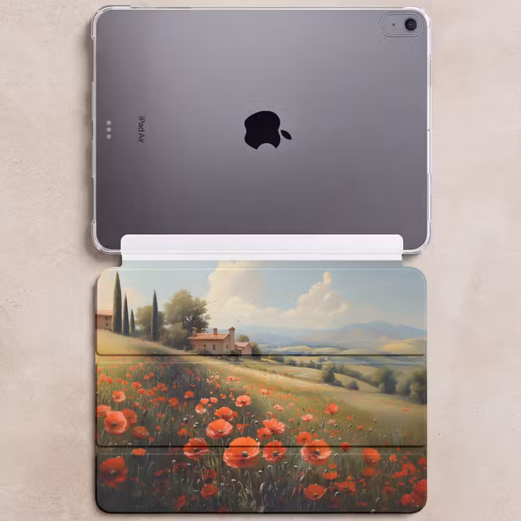 iPad hoes - Klaprozen - Rood - Heuvels - Landschap — 6