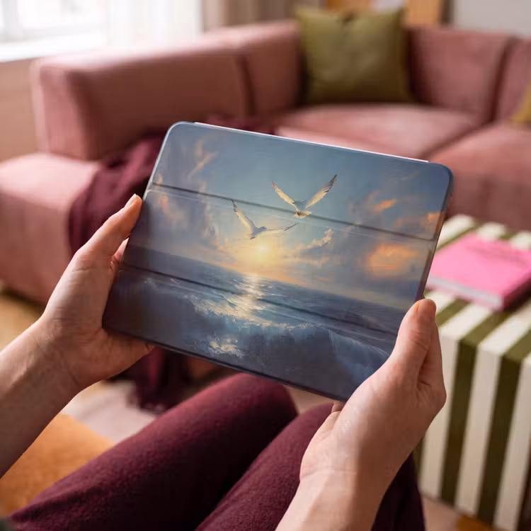 iPad hoes - Meeuwen - Zee - Wolken -Blauw — 4