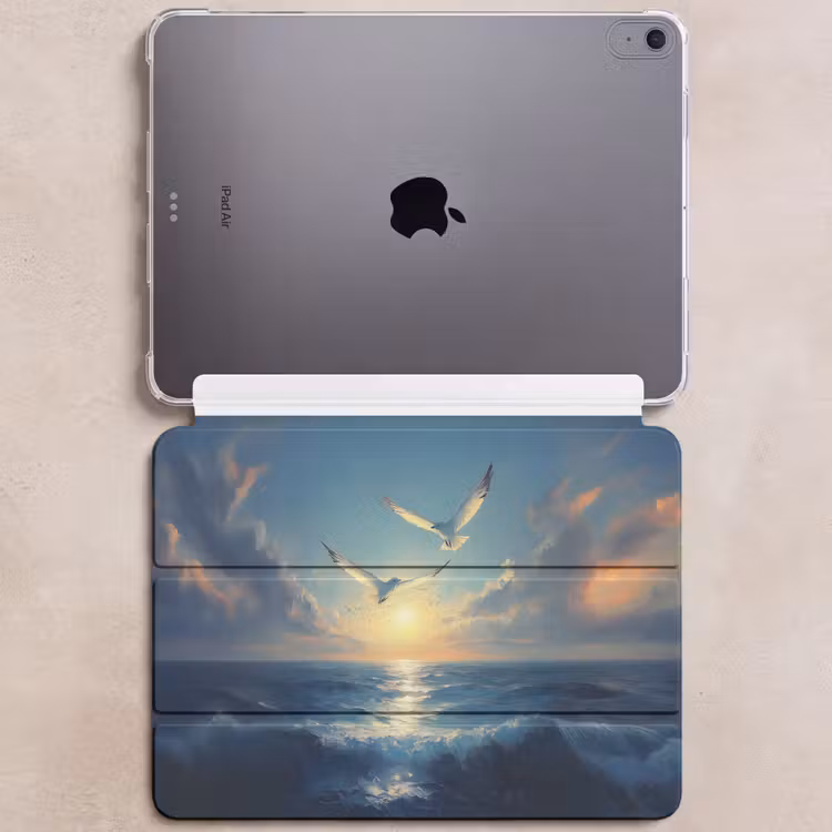 iPad hoes - Meeuwen - Zee - Wolken -Blauw — 6