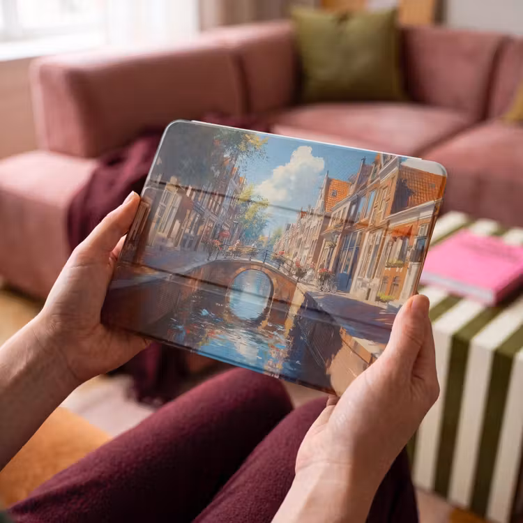 iPad hoes - Stad - Gracht - Zon - Fietsen — 4