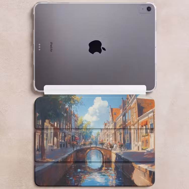 iPad hoes - Stad - Gracht - Zon - Fietsen — 6