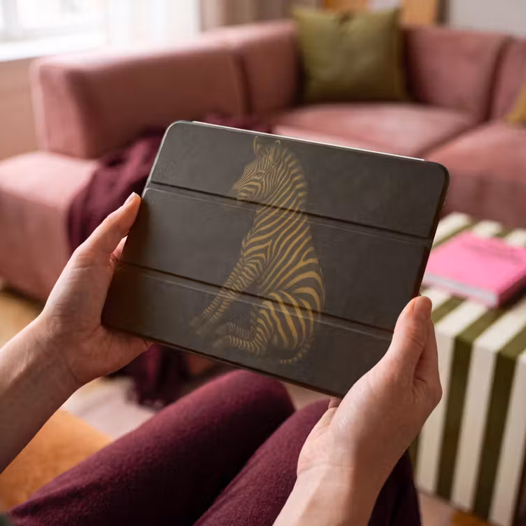 iPad hoes - Zebra - Strepen - Goud — 4