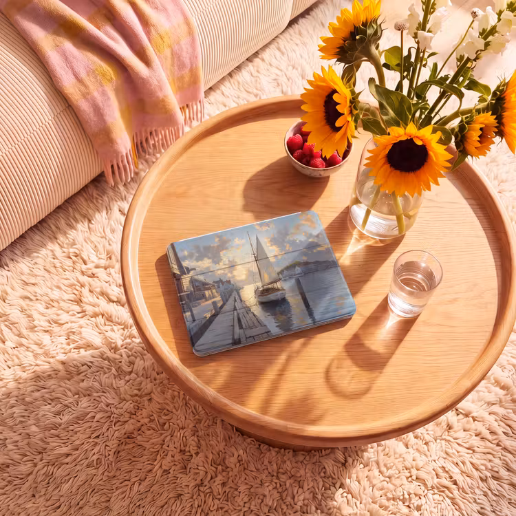 iPad hoes - Zeilboot - Zon - Pier - Hout — 2