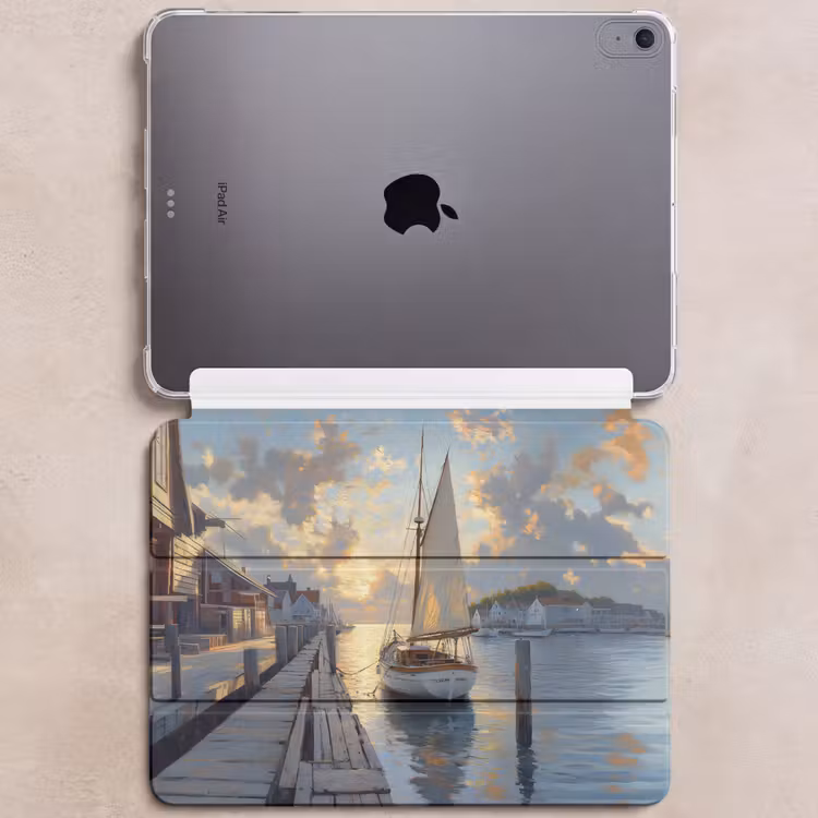 iPad hoes - Zeilboot - Zon - Pier - Hout — 6