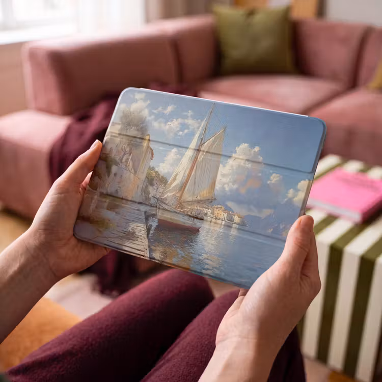 iPad hoes - Zeilschip - Huizen - Kade - Zee — 4