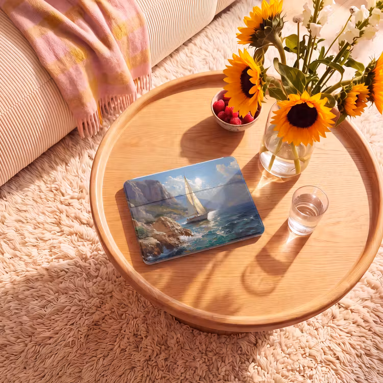 iPad hoes - Zeilschip - Zee - Rotsen - Wolken — 2