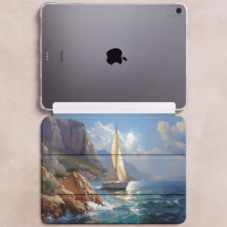 iPad hoes - Zeilschip - Zee - Rotsen - Wolken — 6
