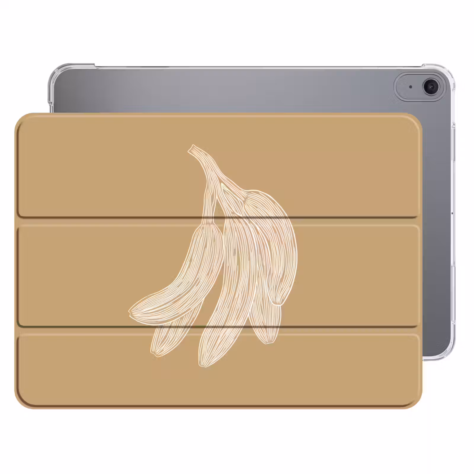 iPad hoes - Bananen - Beige - Lijntekening - Minimalistisch — 1