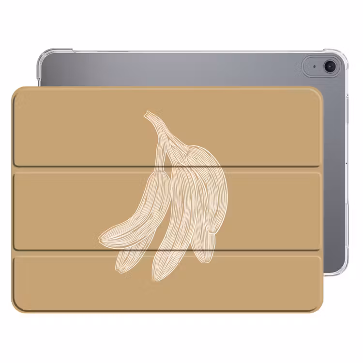 iPad hoes - Bananen - Beige - Lijntekening - Minimalistisch — 1