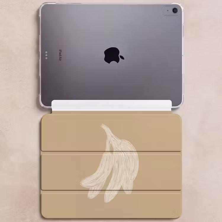 iPad hoes - Bananen - Beige - Lijntekening - Minimalistisch — 6