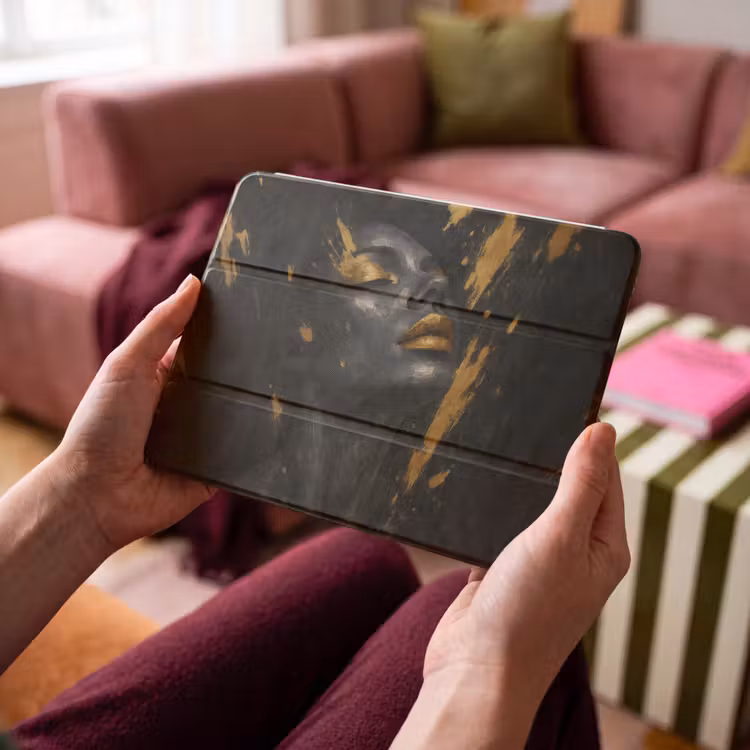 iPad hoes - Gezicht - Vrouw - Verfspatten - Abstract — 4
