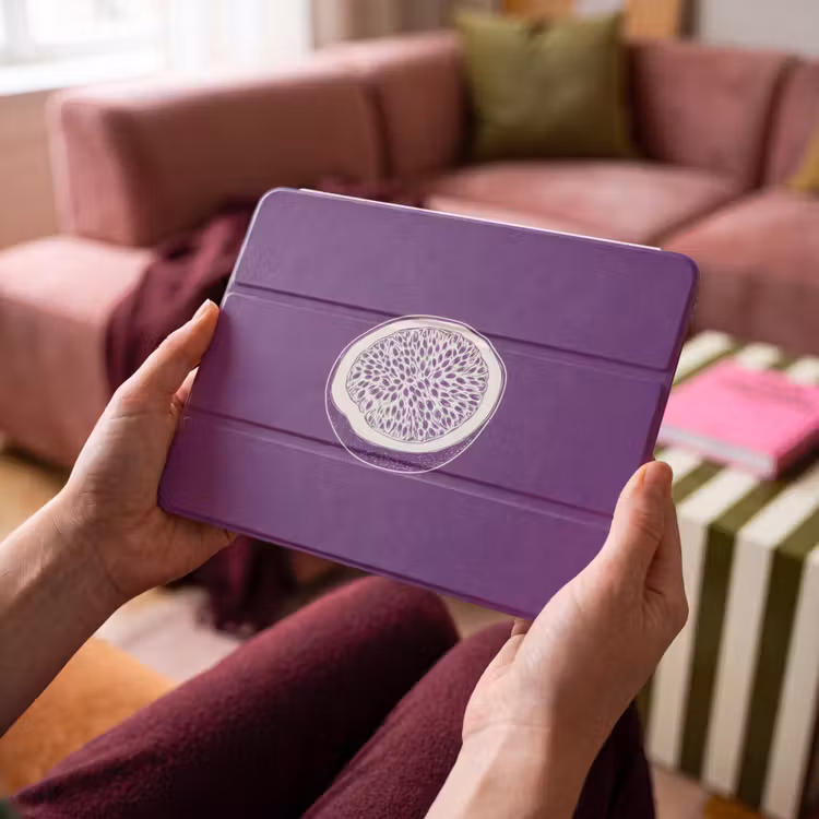 iPad hoes - Passievrucht - Zaadjes - Paars - Minimalistisch — 4