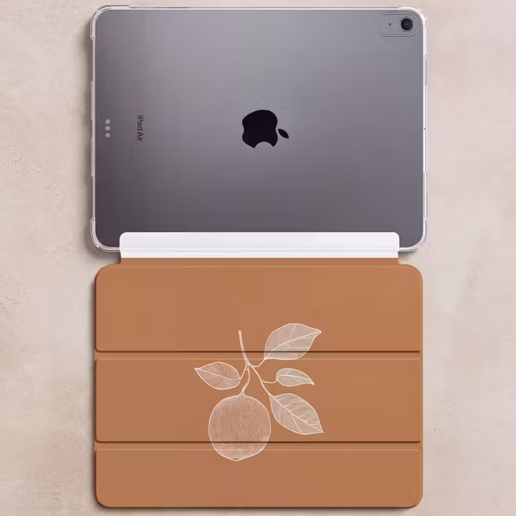 iPad hoes - Sinaasappel - Getekend - Bladeren - Bruin — 6