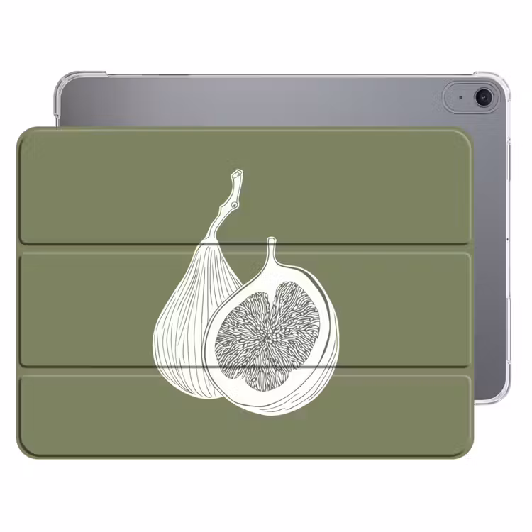 iPad hoes - Vijgen - Minimalistisch - Getekend - Mosgroen — 1