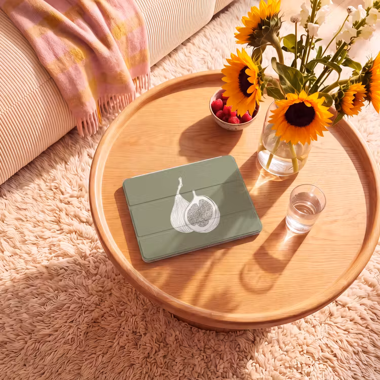 iPad hoes - Vijgen - Minimalistisch - Getekend - Mosgroen — 2