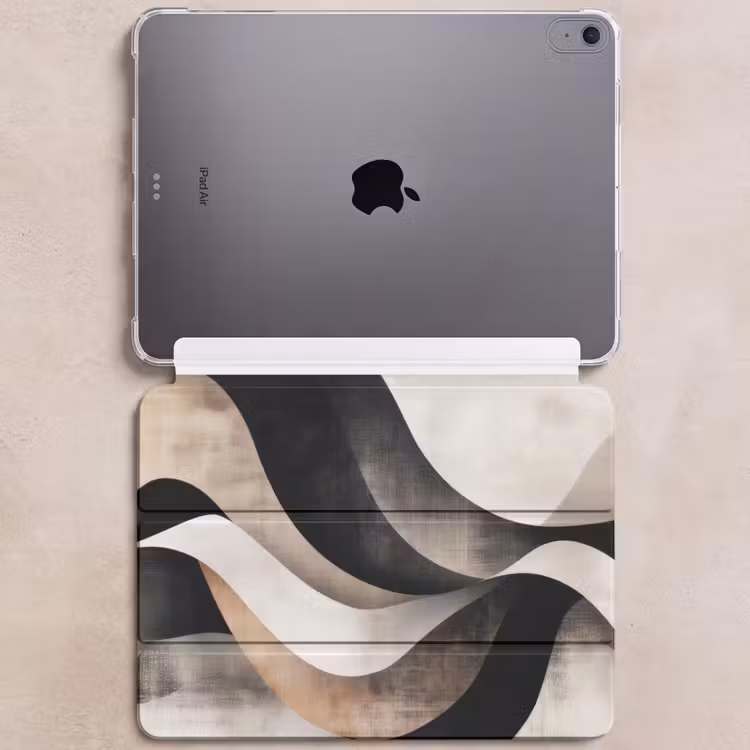 iPad hoes - Abstract - Golven - Zwart - Verweerd — 6