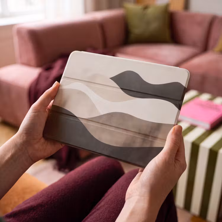 iPad hoes - Abstract - Landschap - Golven - Crèmekleur — 4