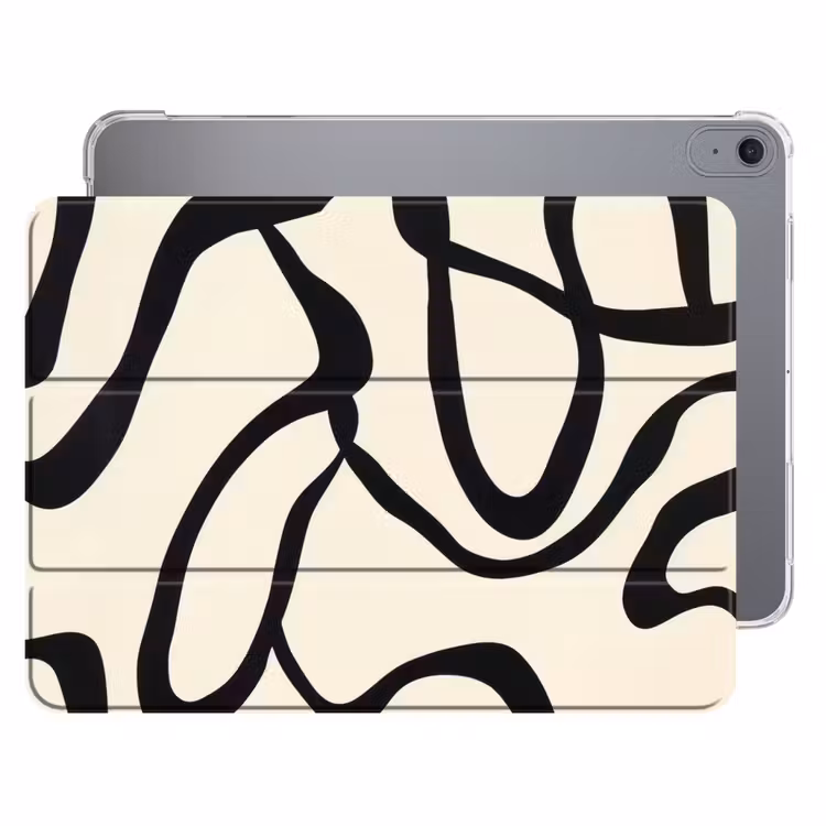 iPad hoes - Abstract - Lijnen - Modern - Beige — 1