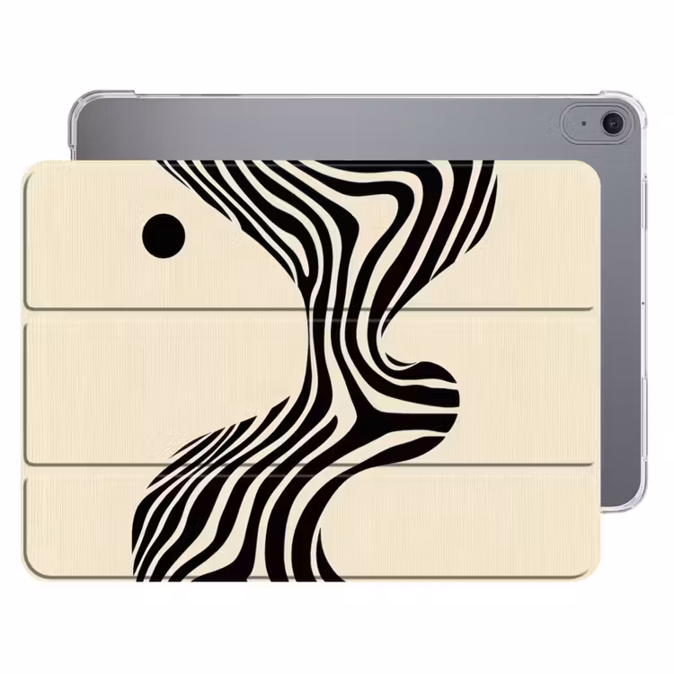 iPad hoes - Beige - Lijnen - Golvend - Abstract — 1