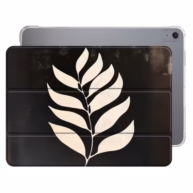 iPad hoes - Blad - Wit - Minimalistisch — 1