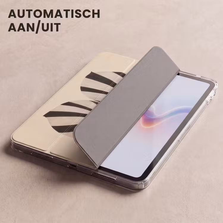 iPad hoes - Bladeren - Gestreept - Stengel - Beige — 5
