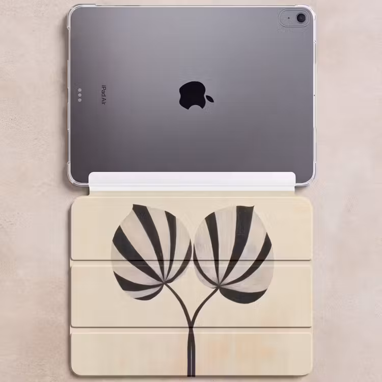 iPad hoes - Bladeren - Gestreept - Stengel - Beige — 6