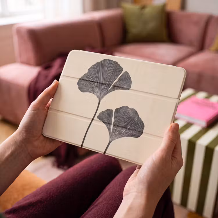iPad hoes - Bladeren - Minimalistisch - Zwart — 4