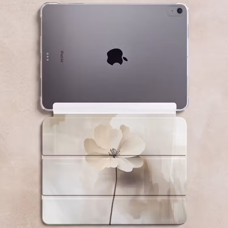 iPad hoes - Bloem - Beige - Verf - Schaduw — 6