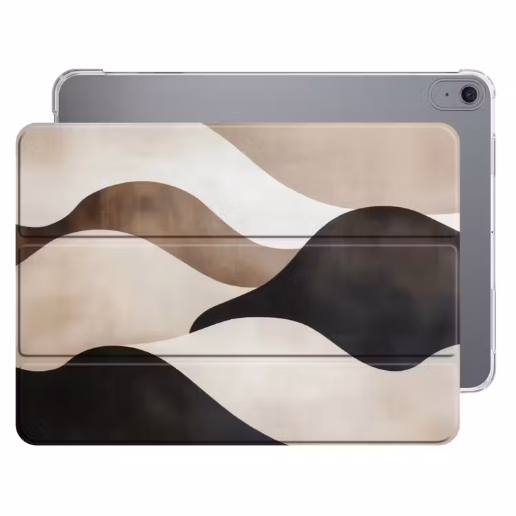 iPad hoes - Golven - Abstract - Beige — 1