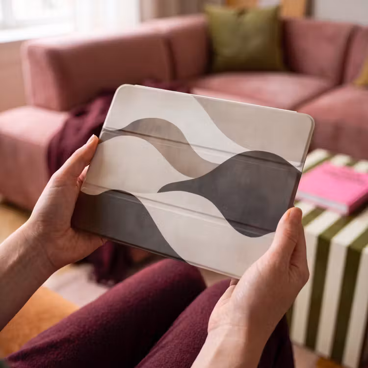 iPad hoes - Golven - Abstract - Beige — 4