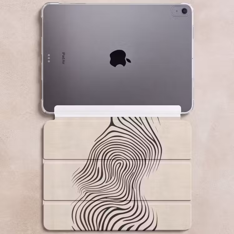 iPad hoes - Lijnen - Abstract - Golvend - Zwart — 6