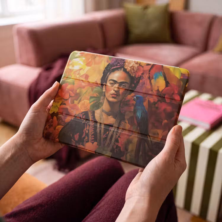 iPad hoes - Vrouw - Bloemen - Papegaai - Schilderachtig — 4