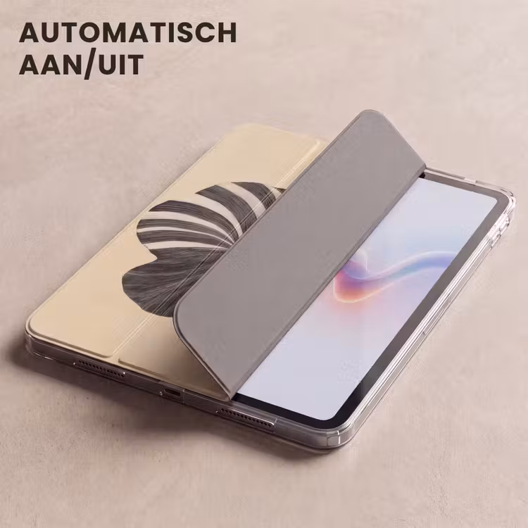 iPad hoes - Zwart - Bladeren - Strepen - Minimalistisch — 5
