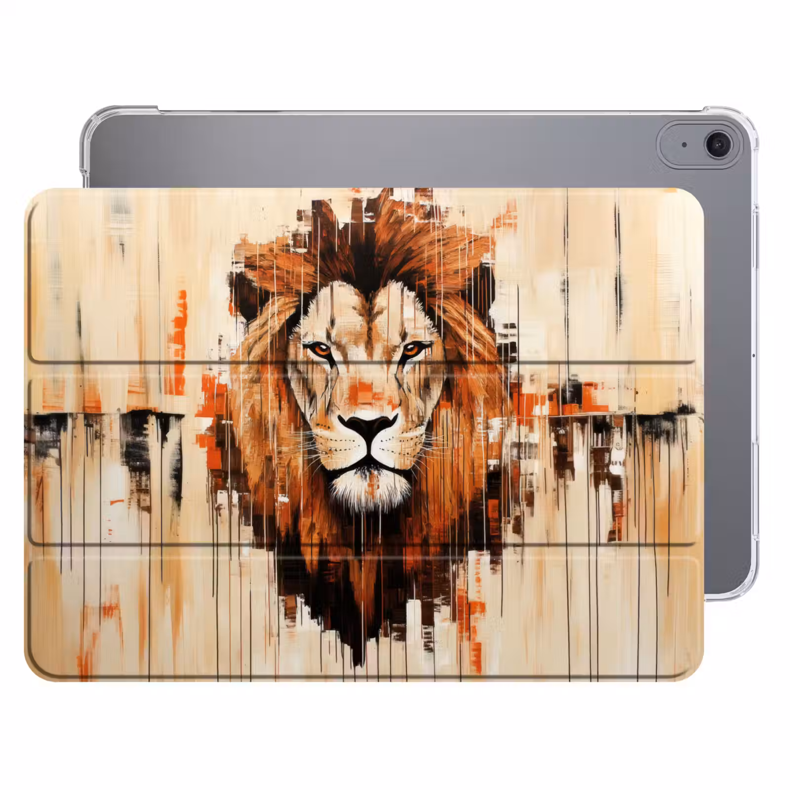iPad hoes - Leeuwenkop - Lijnen - Crème — 1